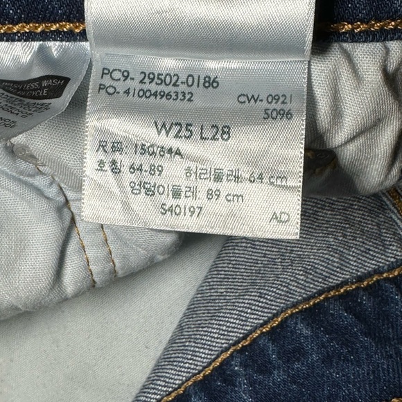 Levis Women 501s Skinny Blue Denim Button Fly Jeans 25x28 Premium Big E - Picture 6 of 8